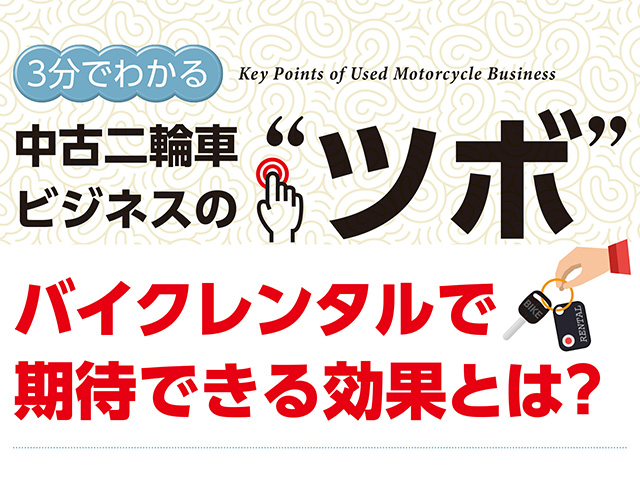 3分でわかる中古車ビジネスの“ツボ” バイクレンタルで期待できる効果とは？
