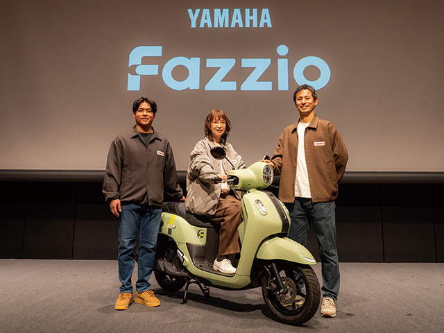 3月9日のFazzio発表会での説明およびQ&Aセッションでの回答を担当したヤマハの礒崎祐多氏、久保田葉子氏、渡邊将行氏（左から）
