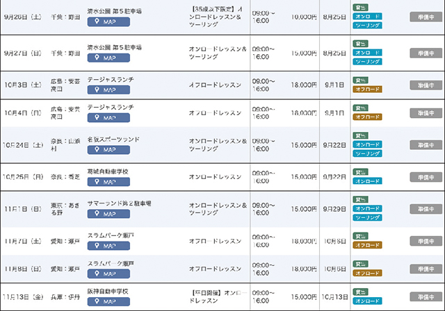 2026年　YRAスケジュール