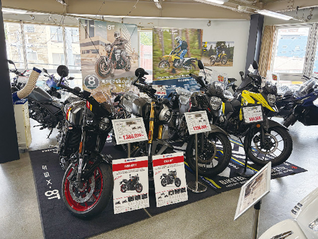 2Fには主に国産バイクを展示。その数は40台以上